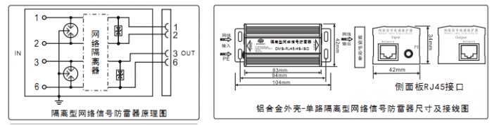 百兆網絡信號防雷器